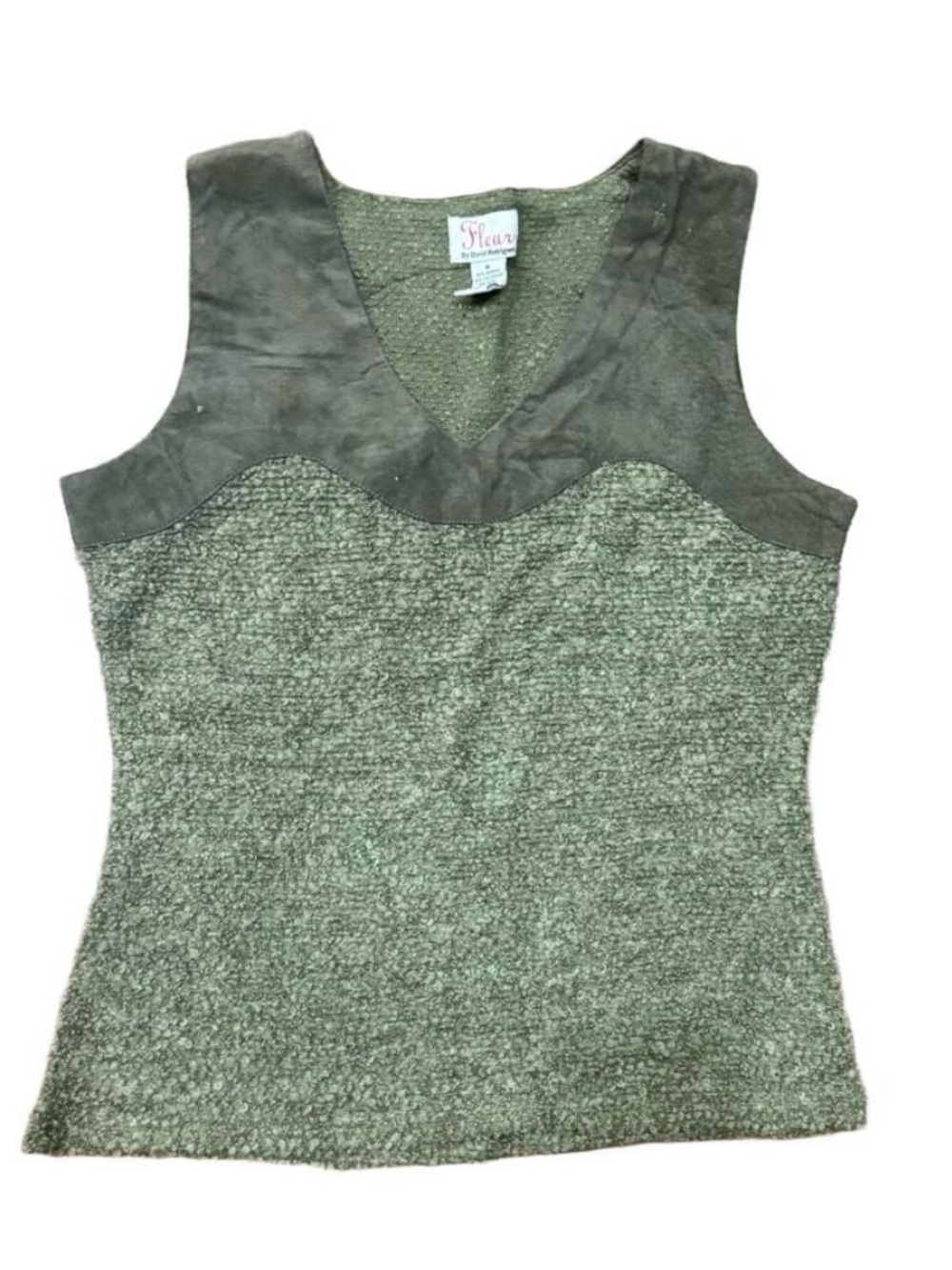 Women's Gray Sleeveless Knit Tank Top size M